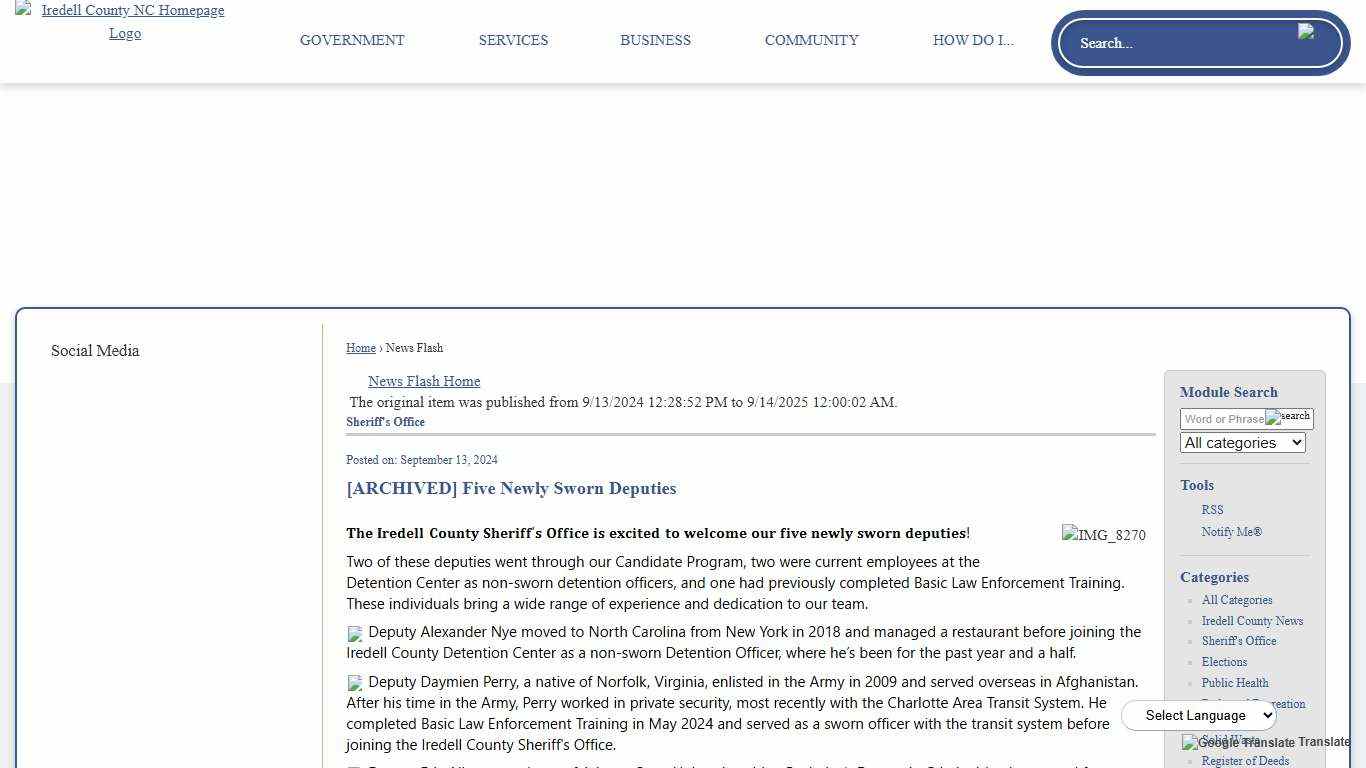 News Flash • Iredell County, NC • CivicEngage