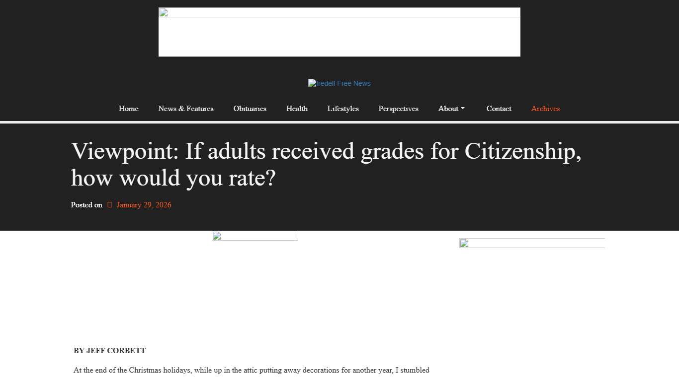 Viewpoint: If adults received grades for Citizenship, how would you rate? Iredell Free News